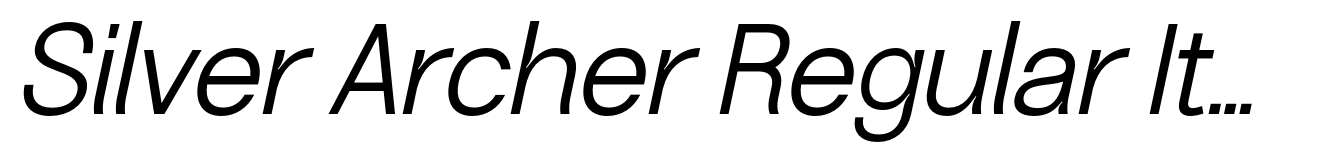 Silver Archer Regular Italic